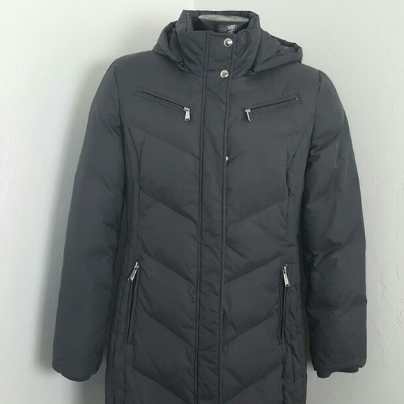 Michael Michael Kors women gray winter hoodie full zipper coat jacket size M - Picture 1 of 8